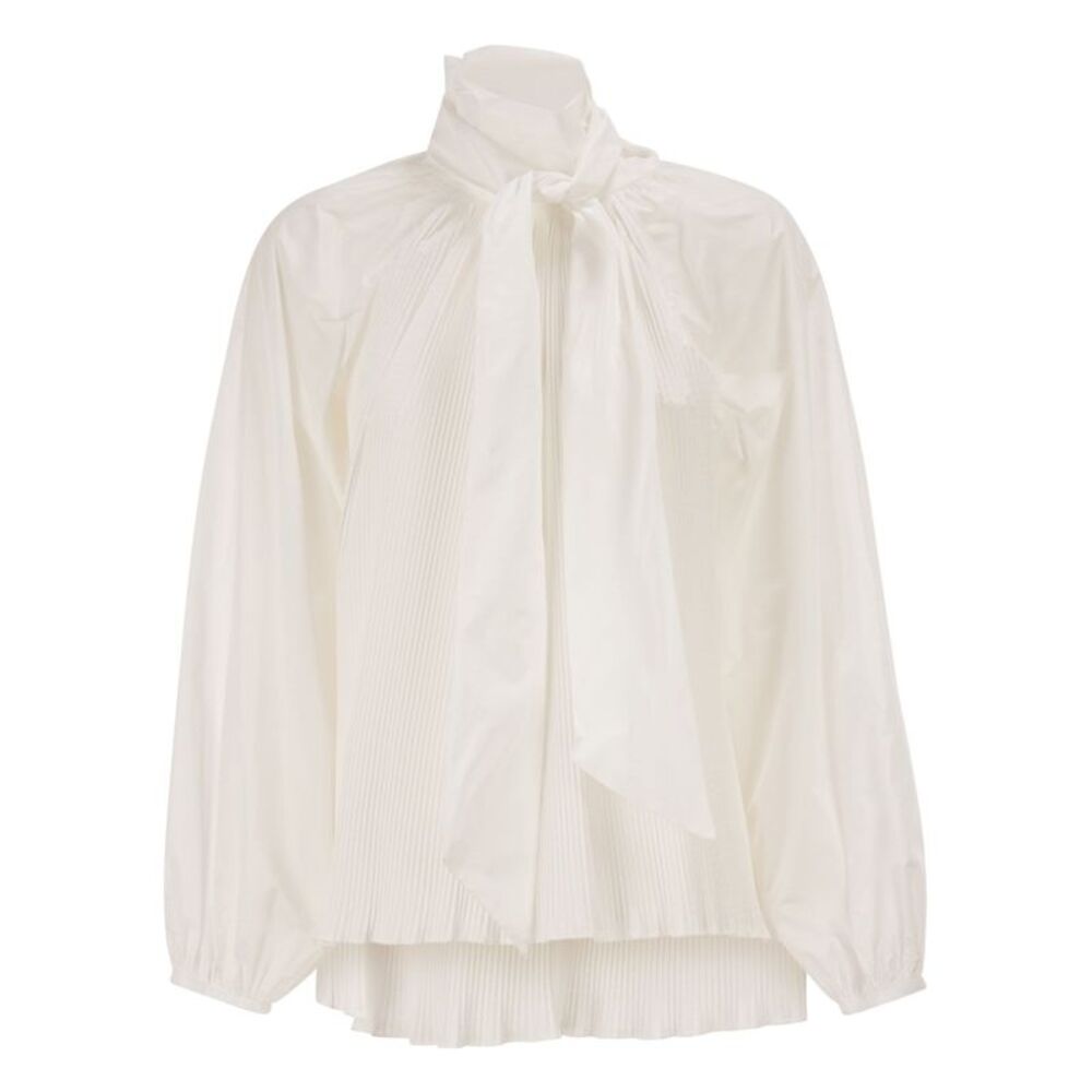 Max Mara Women Mxevalle - Pleated Blouse With Neck Bow